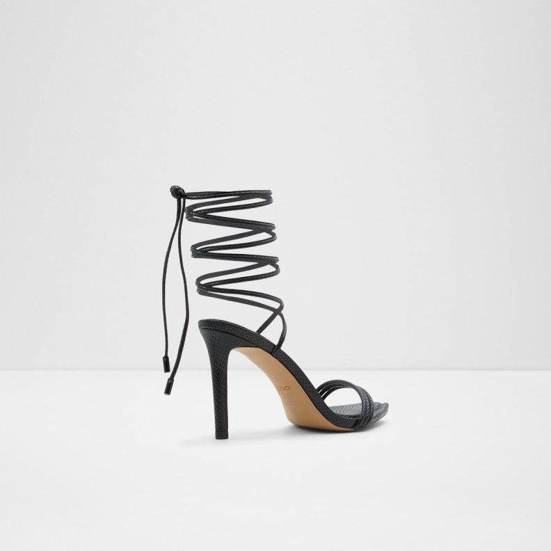 Yberrar Strappy Heeled Sandal Stiletto Heel Black Aldo Fashion