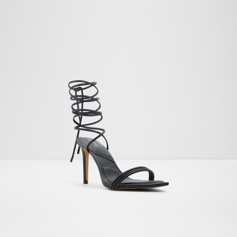 Yberrar Strappy Heeled Sandal Stiletto Heel Black Aldo Fashion