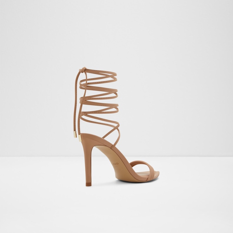 Fashion Medium Beige Aldo Yberrar Strappy Heeled Sandal Stiletto Heel
