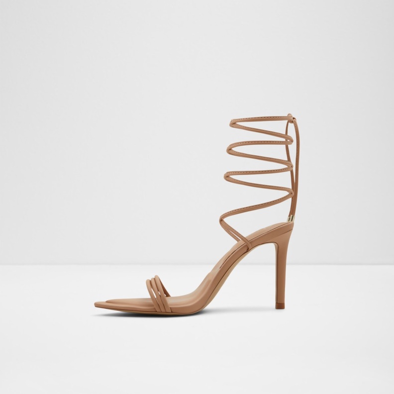 Fashion Medium Beige Aldo Yberrar Strappy Heeled Sandal Stiletto Heel