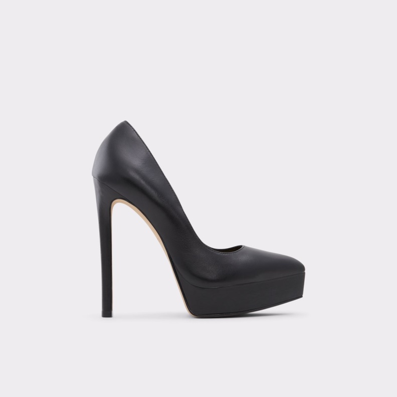 Aldo Fashion Black Yellowfin High Heel Shoe Stiletto Heel