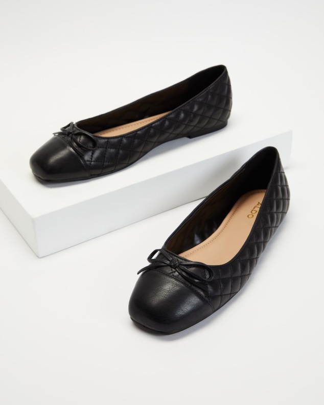 Aldo Fashion Black Braylynn Quilted Ballet Flats