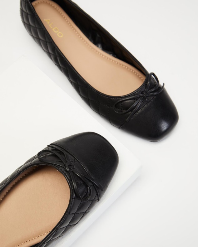Aldo Fashion Black Braylynn Quilted Ballet Flats