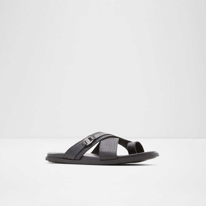 Aldo Black Fashion Ellerwood Flat Sandals