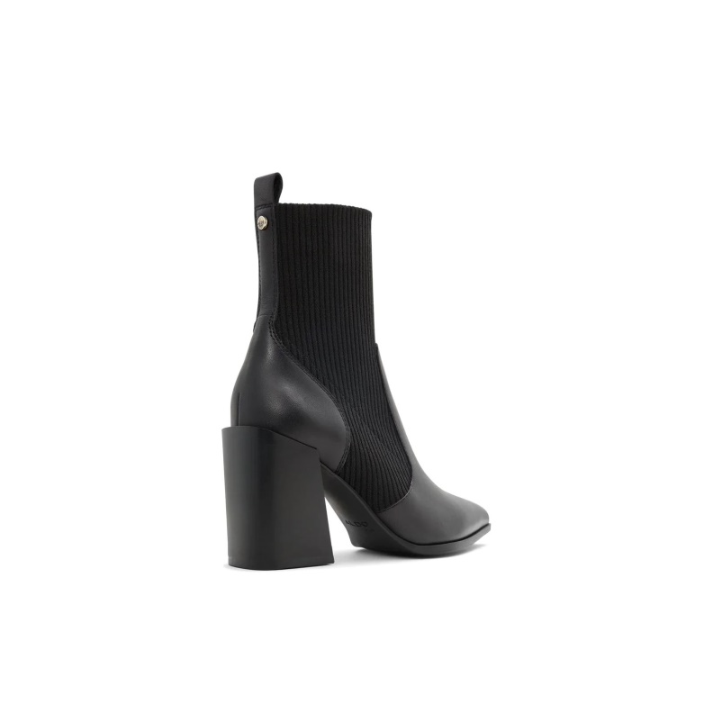 Aldo Black Fashion Ganina Ankle Boots Block Heels
