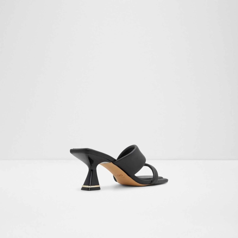 Aldo Black Fashion Zaza Heeled Sandals Slip Ons