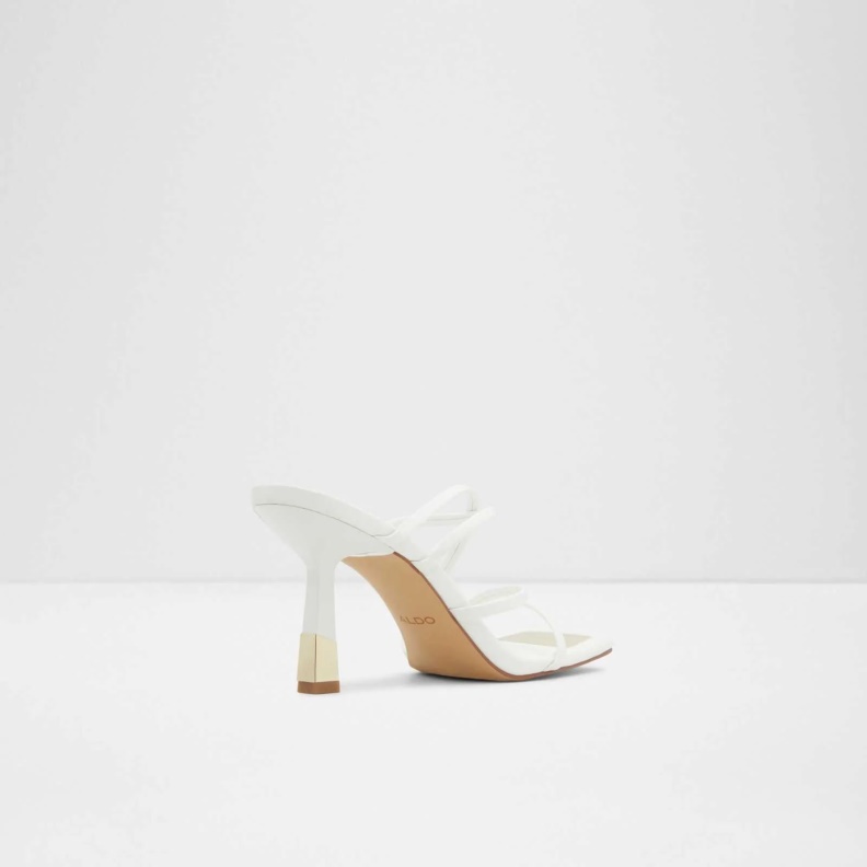 Aldo Fashion White Aviah Heeled Sandals Slip Ons