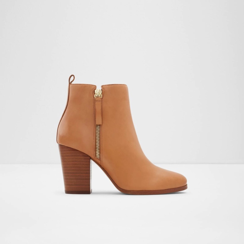Aldo Noemieflex Ankle Boots Mid Heels Beige Fashion