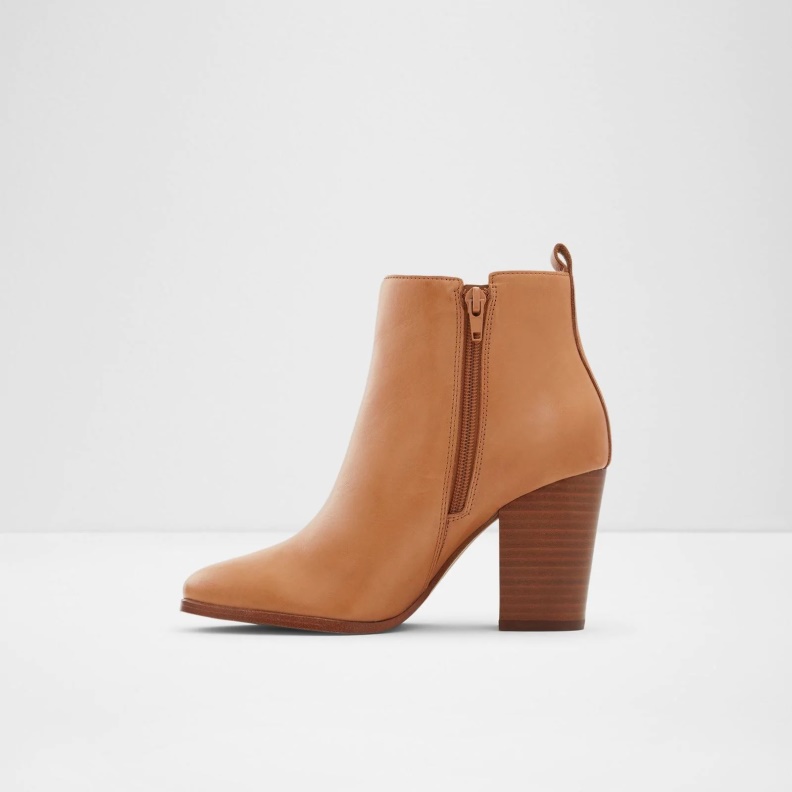 Aldo Noemieflex Ankle Boots Mid Heels Beige Fashion