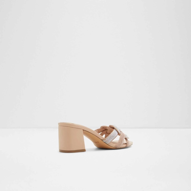 Aldo Pink Fashion Grandly Heeled Sandals Slip Ons
