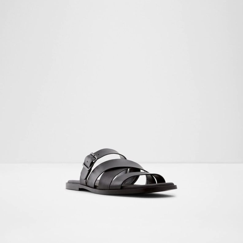 Black Aldo Fashion Dampel Flat Sandals