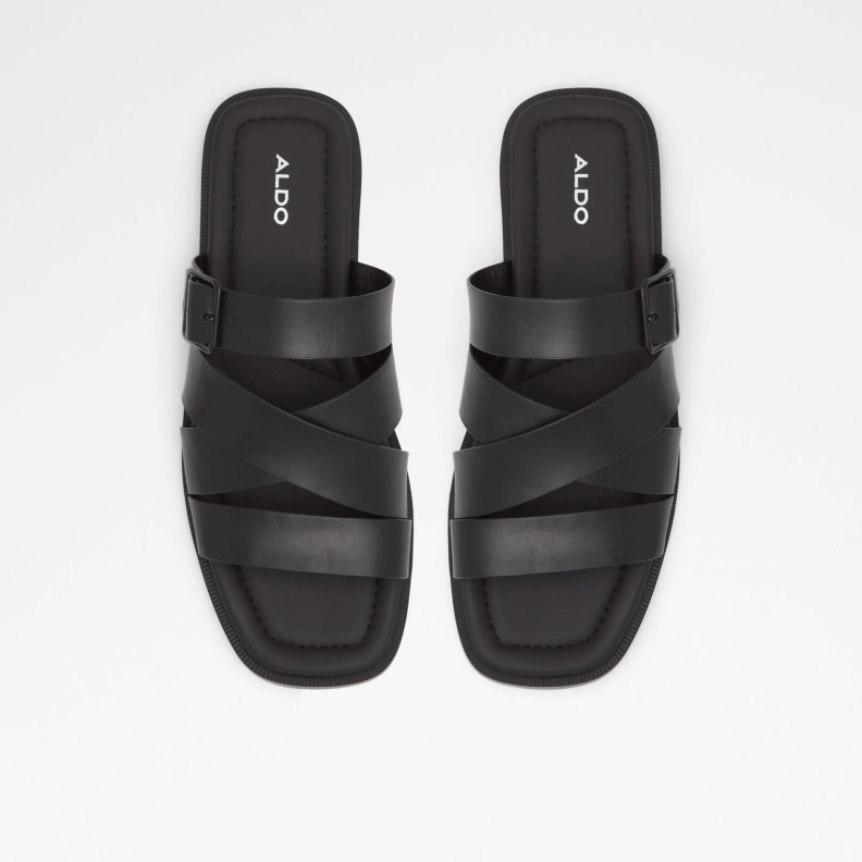 Black Aldo Fashion Dampel Flat Sandals
