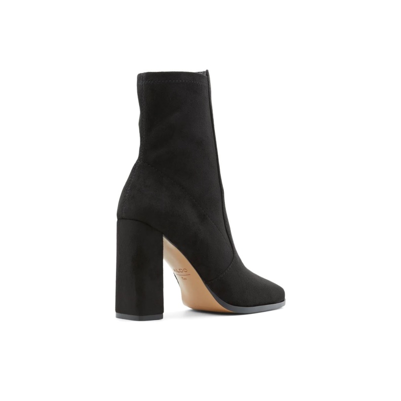 Black Audrella Ankle Boots Block Heels Fashion Aldo