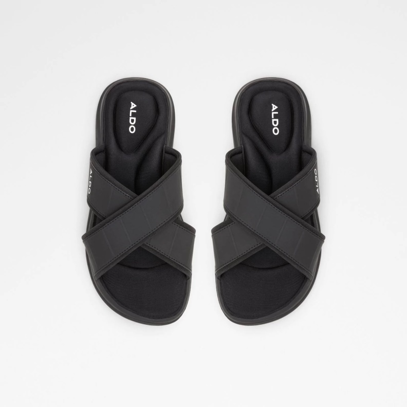 Black Dossio Flat Sandals Fashion Aldo