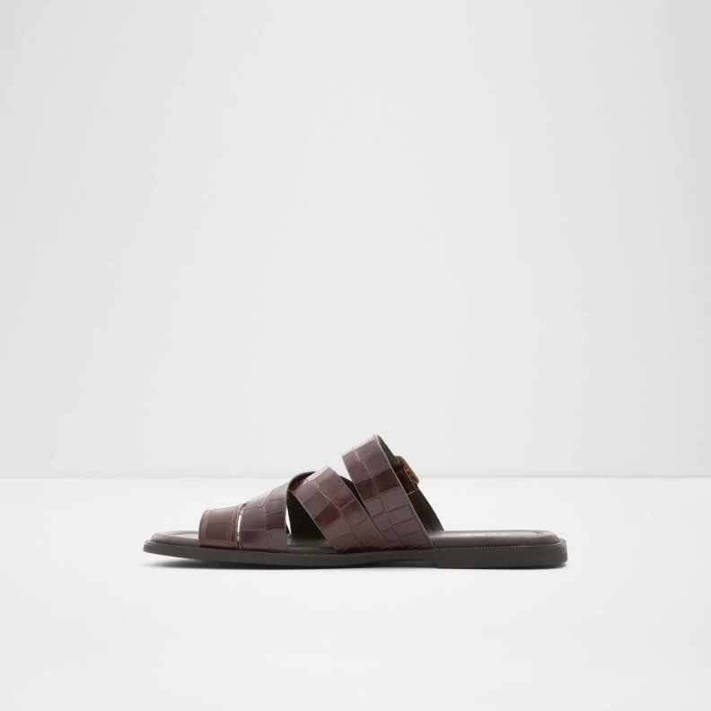 Brown Dampel Flat Sandals Aldo Fashion