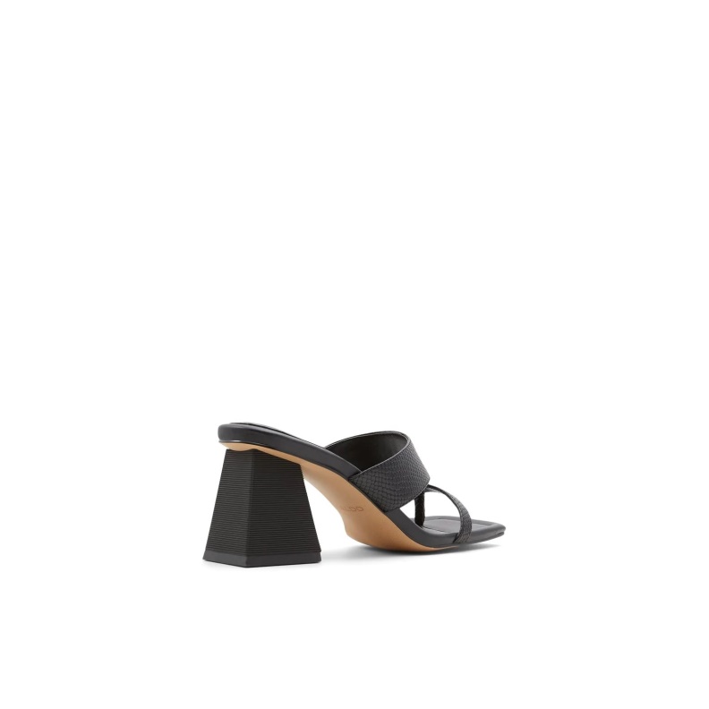 Coasa Heeled Sandals Slip Ons Black Aldo Fashion