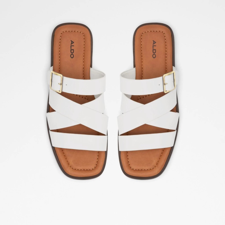 Dampel Flat Sandals Fashion White Aldo