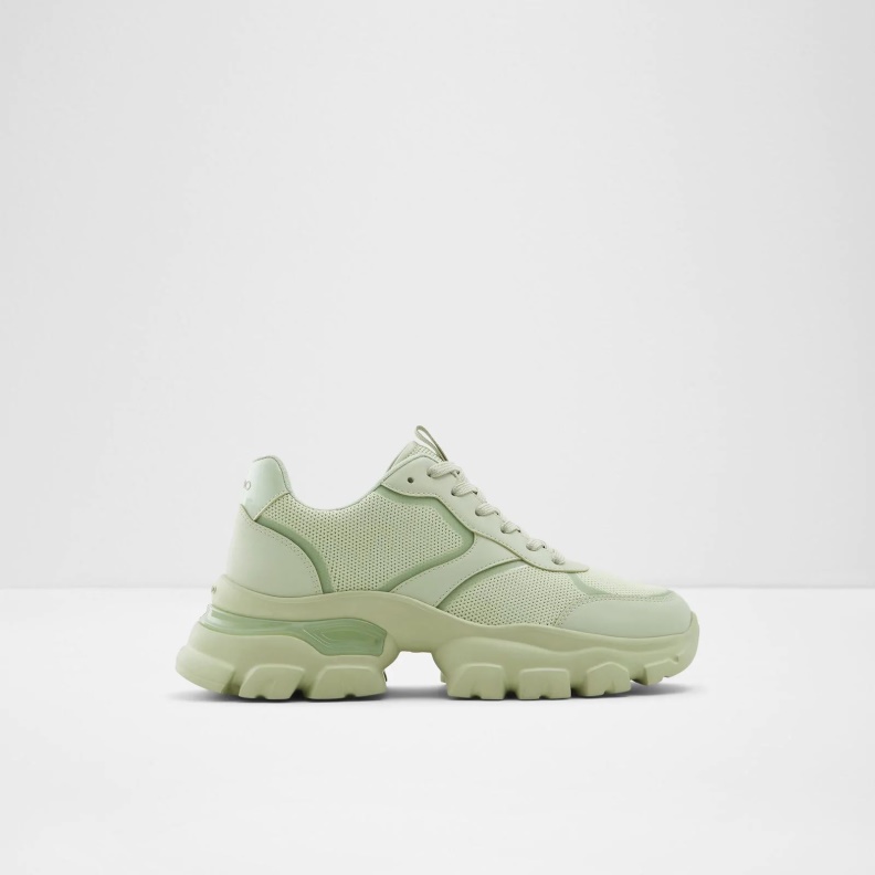 Enzia Mid Top Sneakers Lace Up Green Aldo Fashion