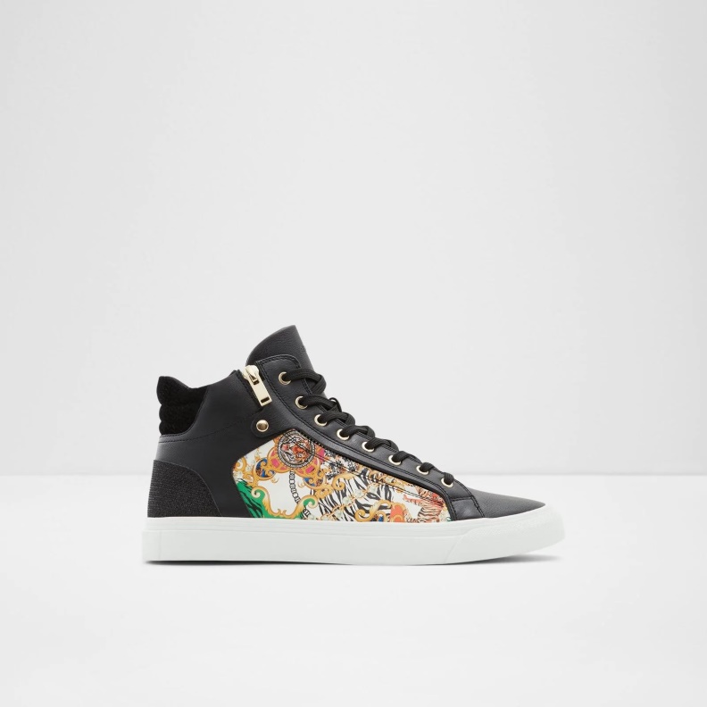 Fashion Aldo Black Destry High Top Sneakers Lace Up