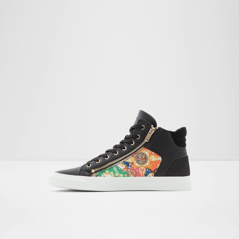 Fashion Aldo Black Destry High Top Sneakers Lace Up