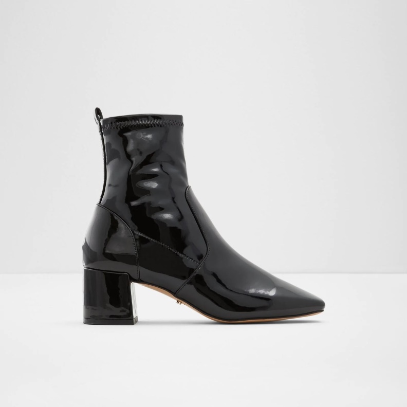 Fashion Aldo Black Ibiraswen Ankle Boots Mid Heels