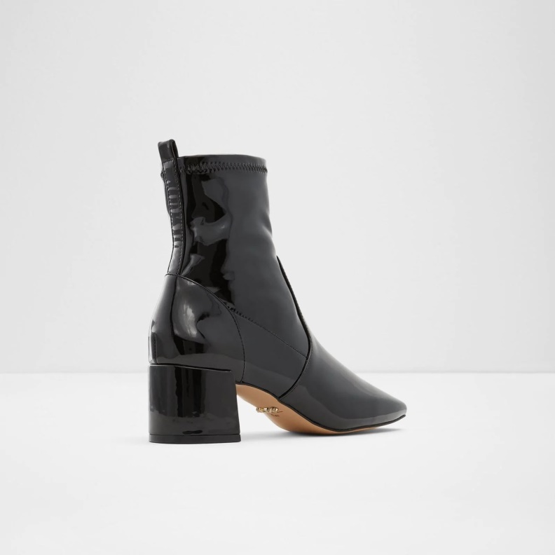 Fashion Aldo Black Ibiraswen Ankle Boots Mid Heels