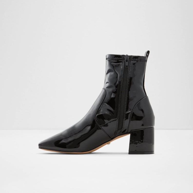 Fashion Aldo Black Ibiraswen Ankle Boots Mid Heels