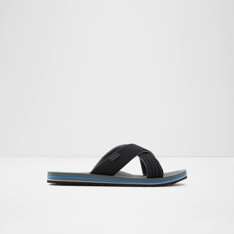 Fashion Aldo Black Inderpaul Flat Sandals