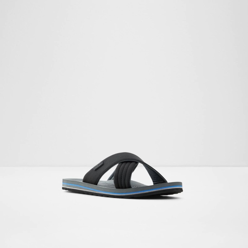 Fashion Aldo Black Inderpaul Flat Sandals