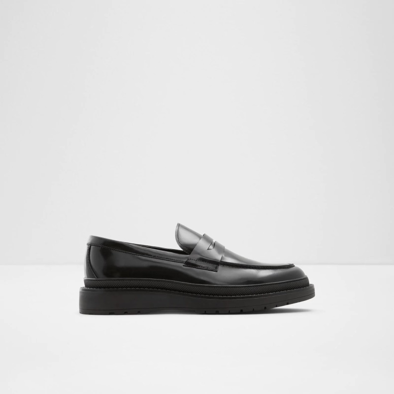 Fashion Aldo Black Kerouac Loafers Slip On