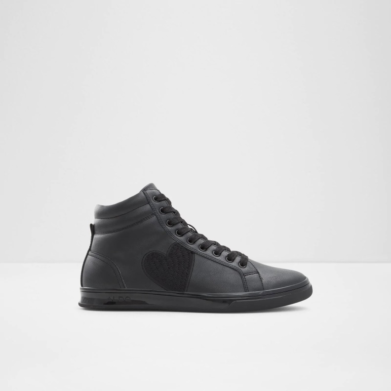 Fashion Black Cupido High Top Sneakers Lace Up Aldo