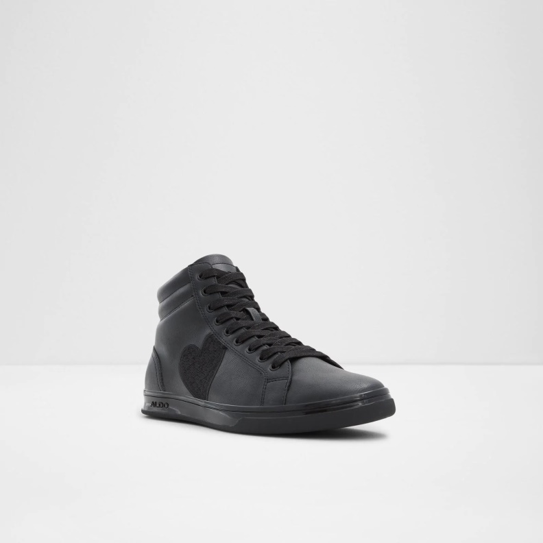 Fashion Black Cupido High Top Sneakers Lace Up Aldo