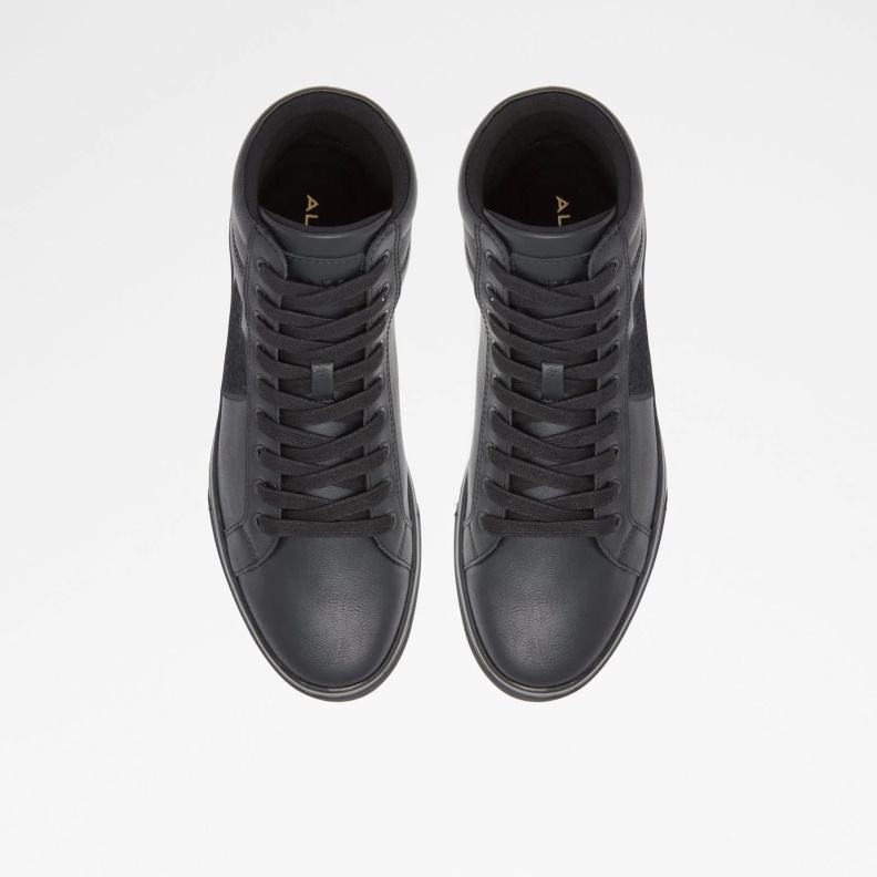 Fashion Black Cupido High Top Sneakers Lace Up Aldo