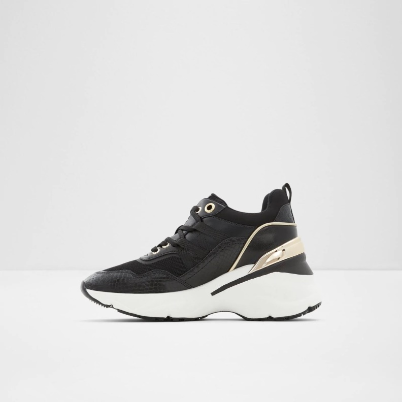 Fashion Black Thaliri Sneakers Wedge Heels Aldo