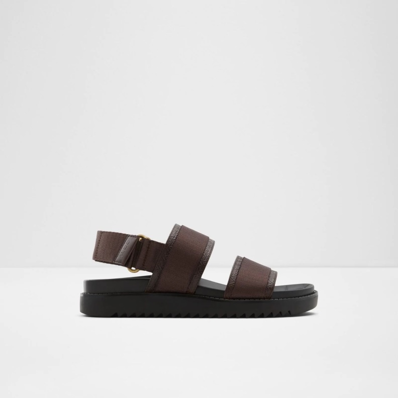 Fashion Brown Strappa Flat Sandals Aldo