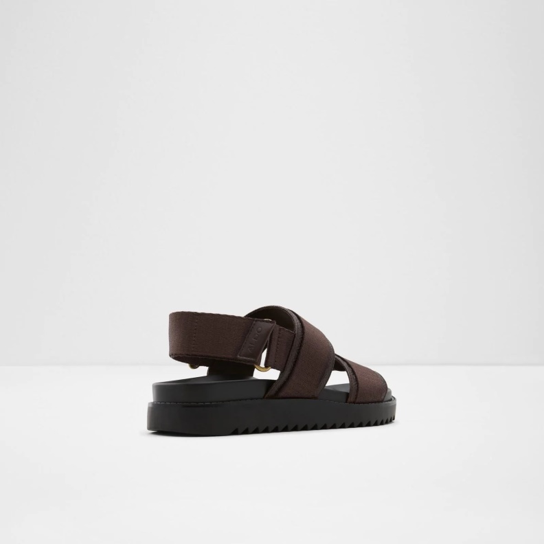 Fashion Brown Strappa Flat Sandals Aldo