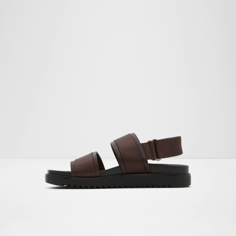 Fashion Brown Strappa Flat Sandals Aldo
