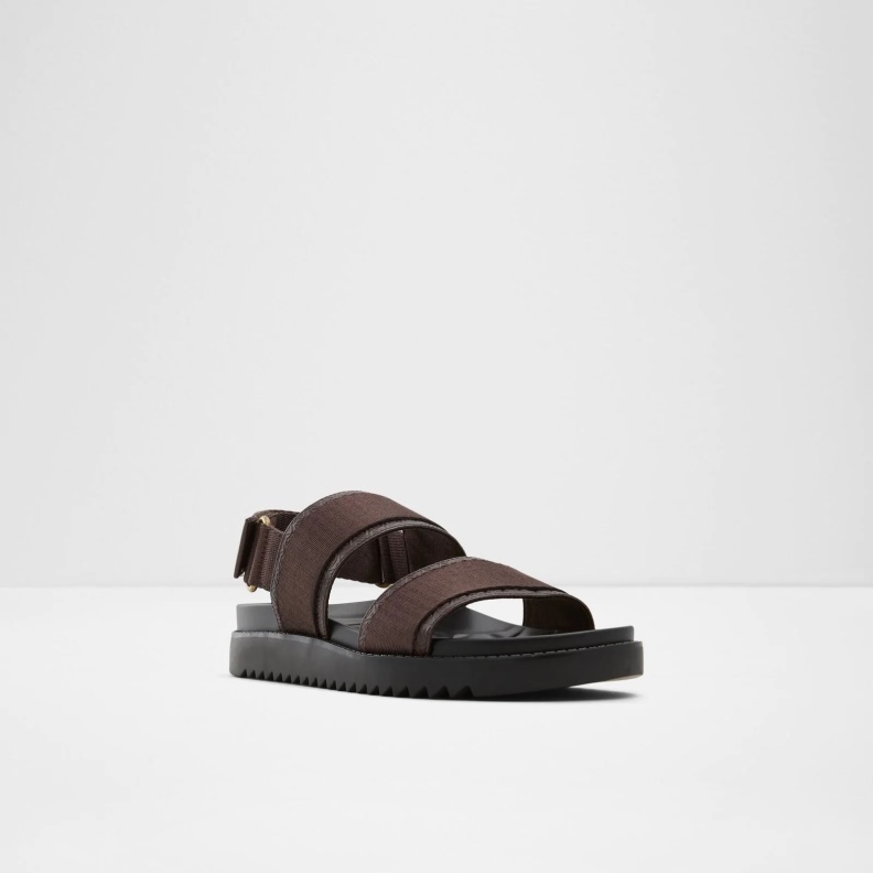 Fashion Brown Strappa Flat Sandals Aldo