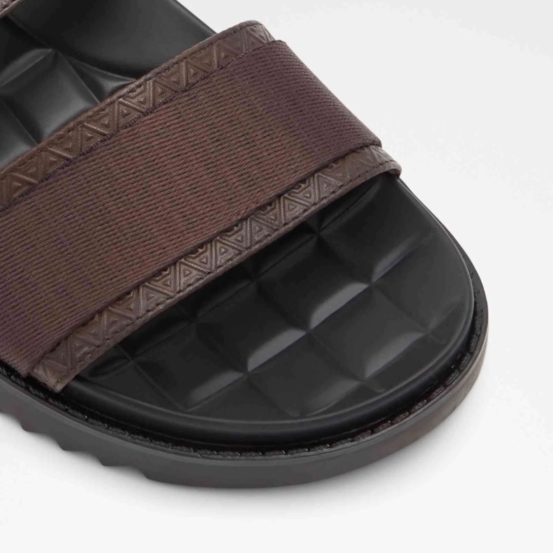 Fashion Brown Strappa Flat Sandals Aldo