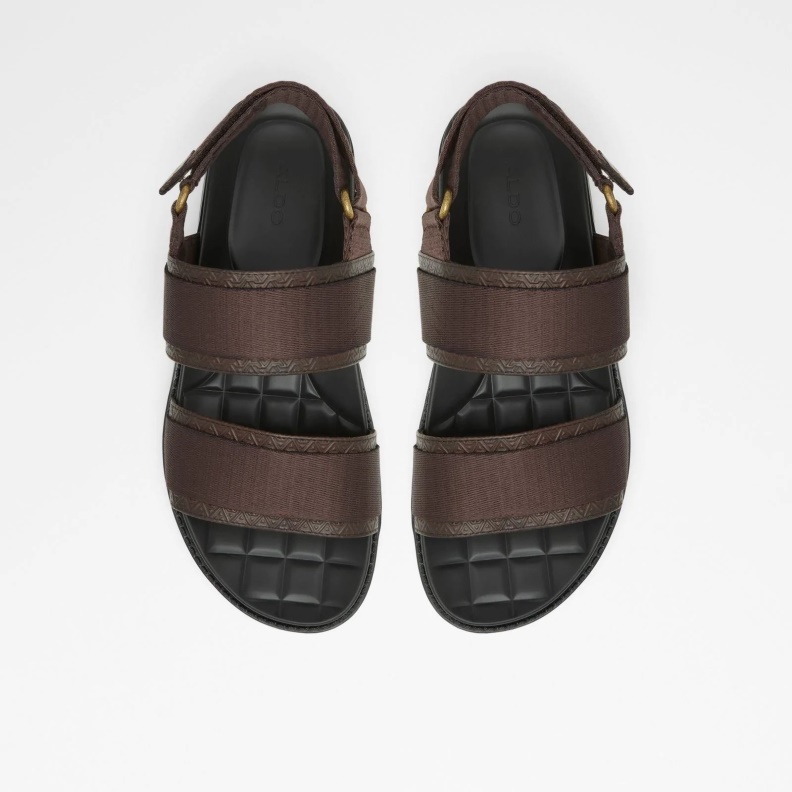 Fashion Brown Strappa Flat Sandals Aldo