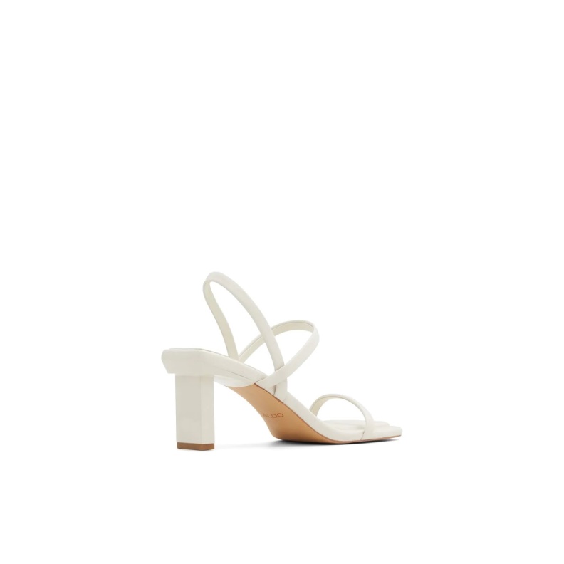 Fashion White Aldo Lokurr Heeled Sandals Ankle Strap