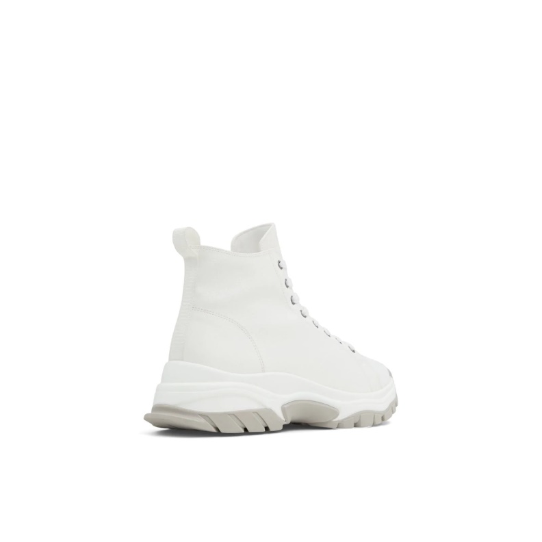 Fashion White Aldo Vertex High Top Sneakers Lace Up