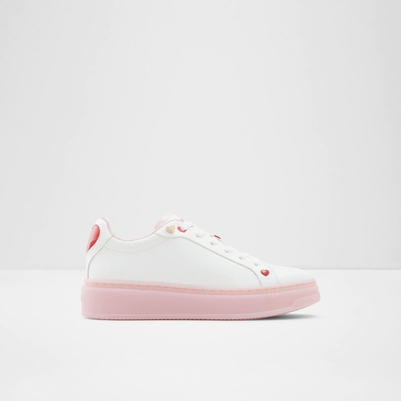 Fashion White Rosecloud Low Top Sneakers Lace Up Aldo