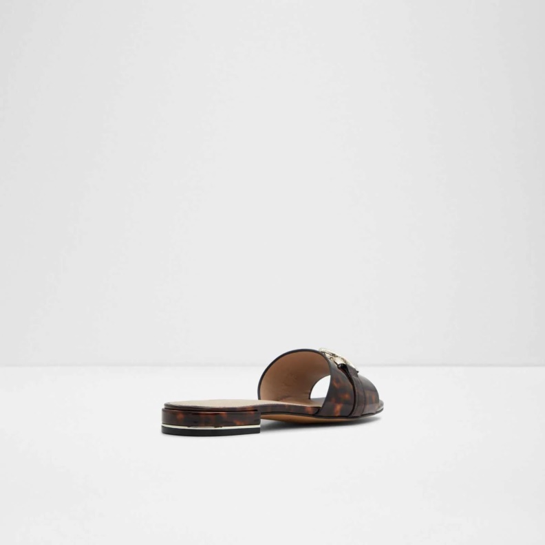 Hayhar Flat Sandals Slide Brown Aldo Fashion