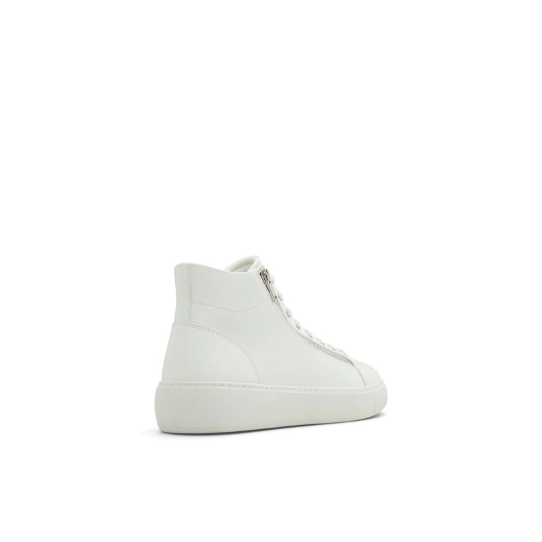 White Aldo Fashion Alpha High Top Sneakers Lace Up