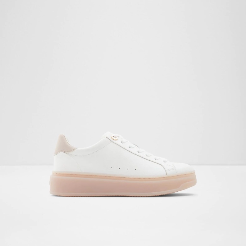 White Fashion Aldo Blushcloud Low Top Sneakers Lace Up
