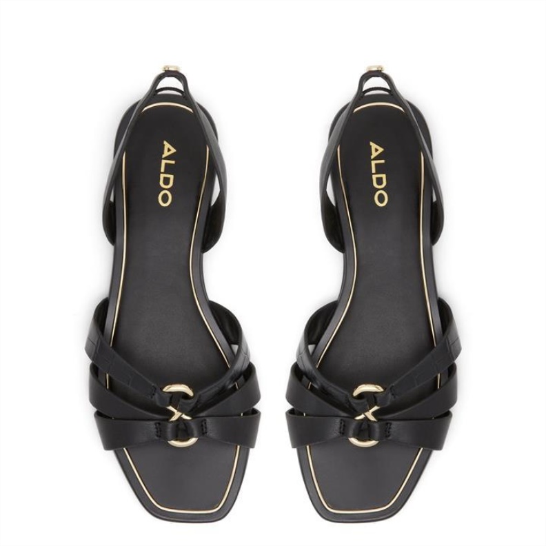 Aldo Black Fashion Aldo Marassi Flat Sandals