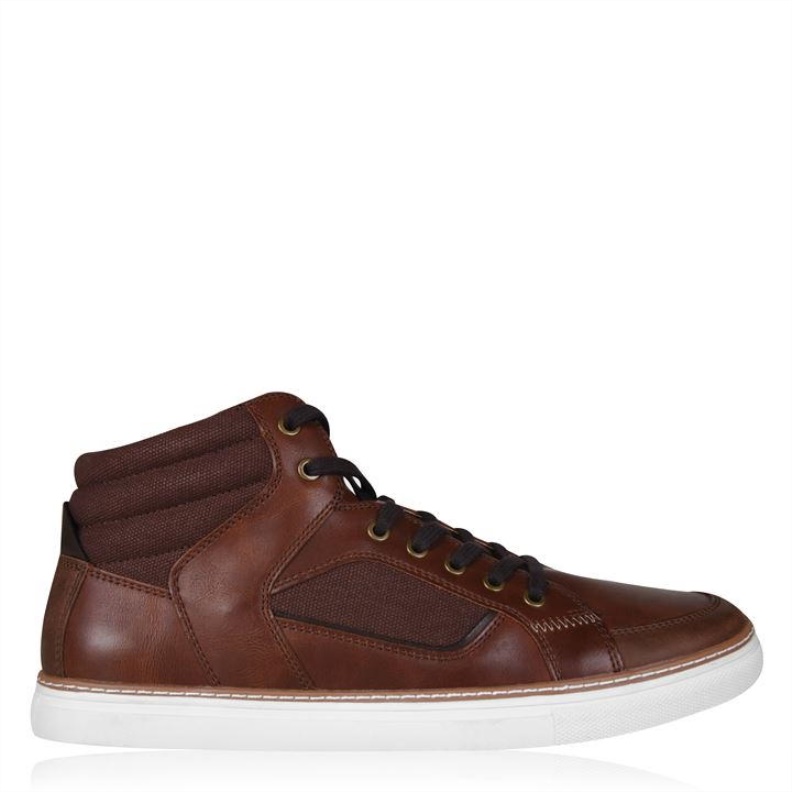 Cognac Aldo Hiaille High Top Trainers Mens Fashion Aldo