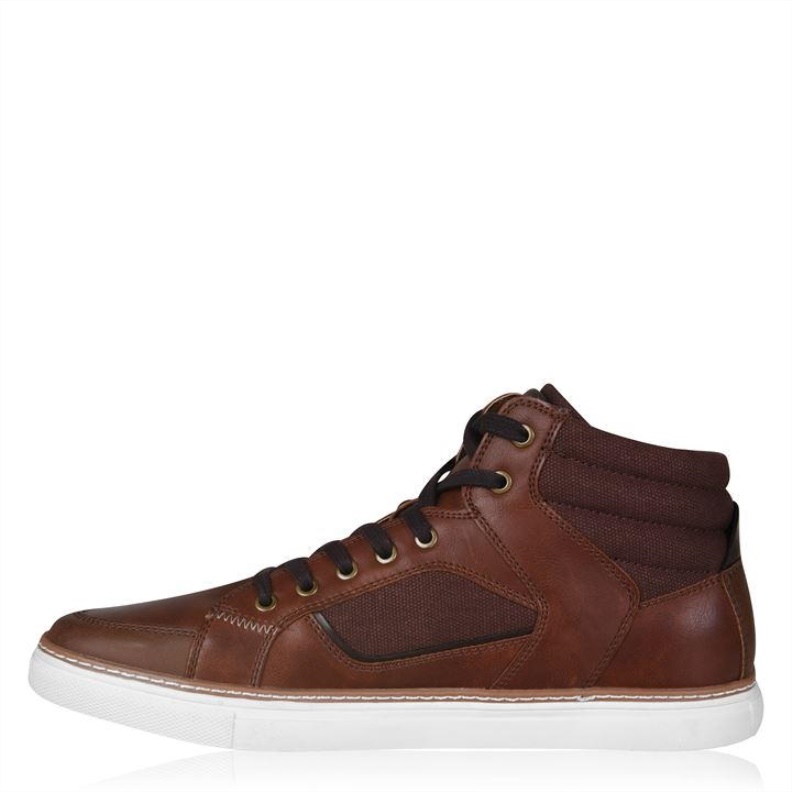 Cognac Aldo Hiaille High Top Trainers Mens Fashion Aldo