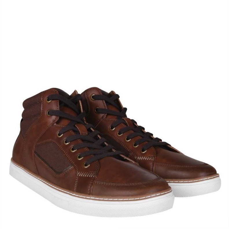 Cognac Aldo Hiaille High Top Trainers Mens Fashion Aldo